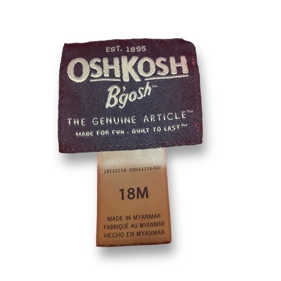 OSHKOSH Fleece 3/4 Zip Pullover Sweatshirt Boys Size 18M Red & Blue  Like New - Picture 4 of 5